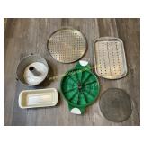 Selection Of Baking Pans, Dishes, Pie Cutting