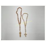 2) Wooden Rosaries, German