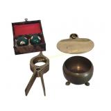 Vintage Trinkets Lot Enamel Medicine Balls, Large