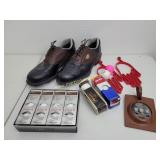 Ladies Sz 9 FootJoy Golf Shoes & Golf Balls,
