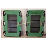 2) Coleman Green Folding Cots - Pet Cots