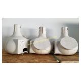 3 Plastic Bird Houses