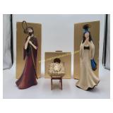 Nativity Resin Baby Jesus, Mary and Joseph