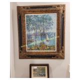 Framed Artwork - Metallic Sailboats & Poster of