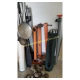 Garage Mix Lot / Engine Stand, Paddle, Brass