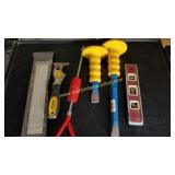 Hand Tools Lot - Punches, Dent Puller, Level