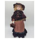 Maybe HERITAGE Porcelain Doll - Blue Eyes, Brown