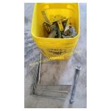 Bucket Of Metal Brackets & 12' Bolts