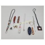 Sterling Pendant, 2) Ladies Watches (Elgin &