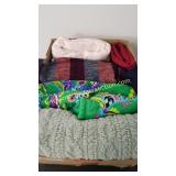 Plush Throws, Blankets - Textured Sage Green,