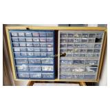 2 Plastic Organizers Filled With Hardware & Misc
