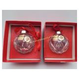 2) Nizbor Bohemia Lead Crystal Ornaments 24%