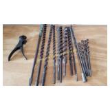 Selection Of Vintage Long Wood Auger Bits