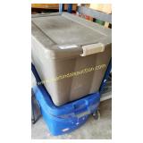 2 Large Totes Of Misc Woof Furniture Parts