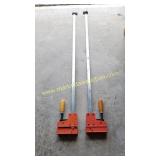 2) 54' Jorgensen Cabinet Master Furniture Clamps