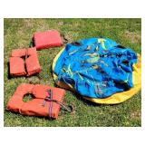 Stearns Towable Water Tube & Life Jackets