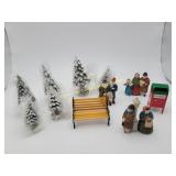 Dept 56 VILLAGE Snowy Evergreens Set of 6 Small