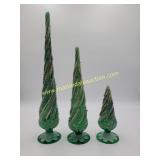 Blown Glass Graduated Trees - Midwest of Cannon
