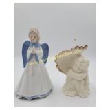 Angel Music Box and Ceramic Cherub