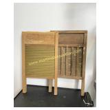 2 Vintage Washboards Wood & Metal
