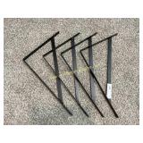 4) 18' x 12' Metal Shelf Brackets