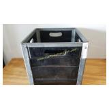 Vintage Bordens Wood & Metal Corners Milk Crate