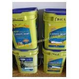 4 Buckets Misx Garage Items / Caulk, Door Levers
