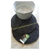 18' Galvanized Bucket & 2) 24' Rubber Tree Rings