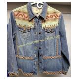 Coldwater Creek Size PL Embellished Denim Jacket