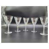 5) Nancy Prentiss Crystal Goblets - LADY HILTON