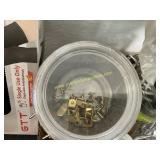 Mix Lot Of Hardware, Rubber Gloves, Etc