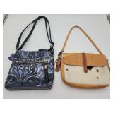 Handbag Lot - MC Embossed Leather Handbag, Hair
