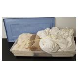 King Size Feather Comforter, Plush Throws -