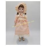 Soft Body Porcelain Doll - Brown Eyes, Pink Satin