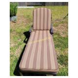 Cast Aluminum Patio Lounge Chair w Cushion