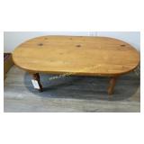 Rustic Oak Coffee Table - Oval
