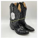 Justin Exotic Menï¿½s Boots Sz 8 D Eel Skin - Black