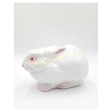 Italian Terracotta White Glazed Rabbit Figurine,