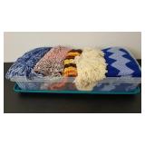 Crochet Afghan Blankets Lot - Grouping of