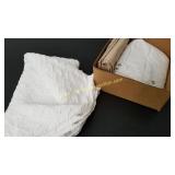 Shower Curtains - White with Ruching, Tan and