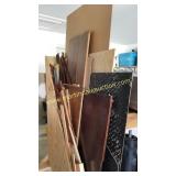 Roll Around Narrow Cart Filled W Misc Wood