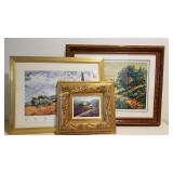 Van Gogh FIELD CYPRESS & Signed PEREZ Floral