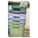 Plastic Totes with Lids - Colored