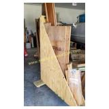 Roll Around Narrow Cart Filled W Misc Wood