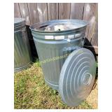 Galvanized Trashcan Filled W Halloween Decor