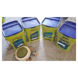 4 Buckets Of Misc / Sprinklers, Lamp Parts,