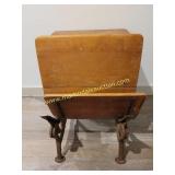 Antique Wooden School Desk, Lot A