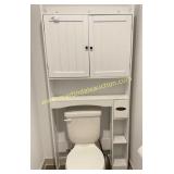 Over the Toilet Organizer - White Shelving and