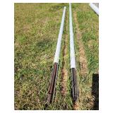2 Long PVC Pipe w Metal Rods