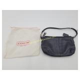 Vintage Coach Mini Wristlet - Black Leather